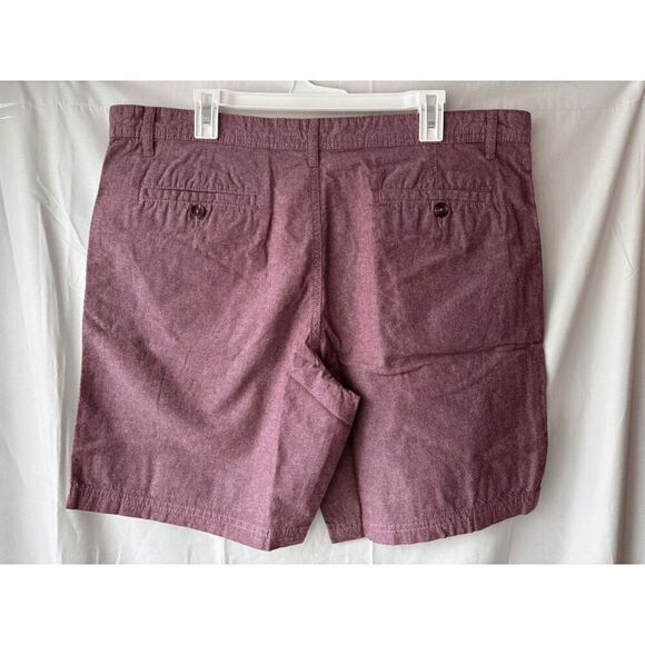 14th and Union Flat Front Chambray Trim Fit Shorts Mens Size 40 - Picture 2 of 2